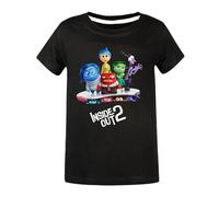2024 Inside Out 2 Anime T-Shirt Kids Funny 100% Cotton Tee Girls Boys Printed Fancy Cartoon Tops Sweatshirt for 4-13 Years Black