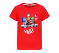 2024 Inside Out 2 Anime T-Shirt Kids Funny 100% Cotton Tee Girls Boys Printed Fancy Cartoon Tops Sweatshirt for 4-13 Years Red
