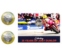 2024 IOM TT Races 25 years JOEY DUNLOP BUNC £2 Coin featuring King Charles III £2 coin Pack