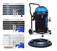 2024 Kiam Cyclone Gutter Vacuum System 3600W Polypropylene (Black) 40Ft Carbon Push-Fit Pole Kit