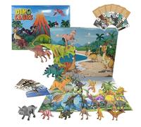 2024 Kids, Dinosaur 2024, 24 Days Christmas Countdown Calendar, 24X Christmas Dinosaur Toys With Identification Cards For Girls Boys