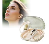 2024 Latest 3D Surround Sound Open Ows Headset, Running Fitness Ear Wireless Hanging Headphones Fit Earbuds That Don't Fall Out, Out of Back Headset (Black) (White, 8.5x5.6cm)