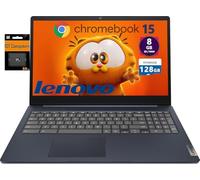 2024 Lenovo Chromebook 15 (15.6" FHD, 8GB RAM, 128GB Storage (64GB eMMC + 64GB SD Card), 2TB Cloud Storage, Intel Celeron), Home & Student Laptop, Webcam, 10-Hr Long Battery Life, Wi-Fi 6, Chrome OS