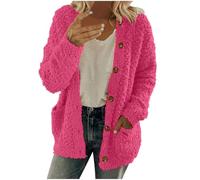 2024 Lightweight Cardigans For Women Uk Antumn Winter Ladies Open Front Solid Colour Womens Cardigan Long Sleeve Button With Pockets Women's Long Cardigans Chunky Knit Casual Cardigan Sweaters