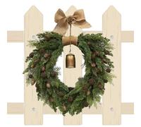 2024 Linen Bell Bow Wreath - Handmade Felt Door Hanging Decoration, Rustic Garden Ornament Ring, Creative Ribbon Craft, Charming Holiday Wall Decor | Ideal for Home Entrance, Yard, Outdoor Celebration