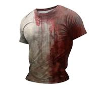 2024 Men Horror Movie T-Shir,Halloween T-Shirt 2024 It's Not My Blood I'm Fine Bloody T-Shirt Horror Thriller Shirt Halloween T-Shirt Spooky T-Shirt Bloody Hand Killing T-Shirt