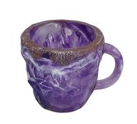 2024 Mineral Crystal Coffee Mug, Purple Crystal Mug, Decorative Mineral Water Cup, Multi-Colored Mineral Crystal Coffee Cup, Mineral Rock Coffee Mug, Natural Agate Mineral Coffee Mug