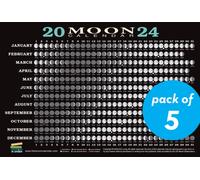 2024 Moon Calendar Card (5 pack) : Lunar Phases, Eclipses, and More!