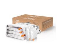 [2024 NEW]10 Pack Vacuum Storage Bags (2 Jumbo/2 Large/2 Medium/4 Rolling Bag) | Space Saver | Rapid Vacuum | Double Zip Seal | Clip Stopper | Ideal for Clothes, Blankets Compression and Travelling
