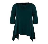 2024 New 3/4 Sleeve Plus Size Tops for Women UK Crewneck Mid-Sleeve Maternity Loose Tunic Top Blouse Solid Color T-Shirts Clothes Swing Top Fitting Clothing T Shirts Daily Essentials Pullover Sales