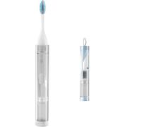 2024 New 3 in 1 Portable Travel Toothbrush with Travel Case,Reusable Folding Travel Soft Toothbrush,Lightweight Extra Soft Bristles Built-in Refillable Toothpaste Tube Set (White, One Size)