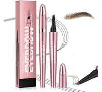 2024 New 3D Microblading Eyebrow Pen | Waterproof Long-lasting Natural Brow Pencil | Magic Eyebrow Pencil, Precision Micro-fork Tip for Fine Hair-like Strokes (Dark Brown)