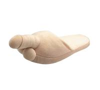 2024 New Adult Mens and Womens Fashion Creativity and Funny Modeling Slippers Sexy and Interesting Plush Flat Character Slippers for Women Fuzzy (Beige, One Size)