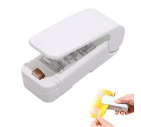 2024 New Bag Sealer, Portable Mini Sealing Household Machine, 2 in 1 Handheld Kitchen Heat Sealer, Mini Sealing Machine for Plastic Bags Chip Bags Food Storage (White)