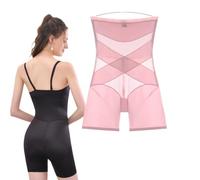 2024 New Cross Compression High Waisted Shaper, Seamless Invisible Shaper, Tummy Control Butt Lifter Shaping Shorts (Pink,L)
