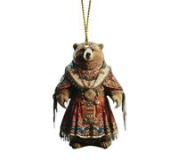2024 New Cute Polar Bear Christmas Scene Decoration Christmas Hanging Decoration House Christmas Decoration for Gift Christmas Pendant Ornaments Personality Christmas Tree Indoor Rear View Ornaments