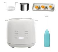 2024 New Fully Automatic Smart Egg Cooker, Rapid Egg Cooker, Electric Egg Boiler Machine, Mini Egg Cooker for Steamed, for Steamed, Hard Boiled, Soft Boiled Eggs and Onsen Tamago(Pottery White)