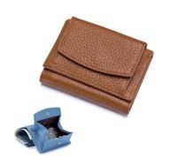 2024 New Genuine Leather RFID Blocking Card Holder Organizer Pocket Mini Wallet, Unisex Anti-Credit Card Fraud Folding Mini Wallet, K