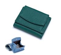 2024 New Genuine Leather RFID Blocking Card Holder Organizer Pocket Mini Wallet, Unisex Anti-Credit Card Fraud Folding Mini Wallet, L