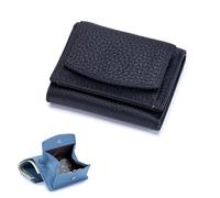 2024 New Genuine Leather RFID Blocking Card Holder Organizer Pocket Mini Wallet, Unisex Anti-Credit Card Fraud Folding Mini Wallet, F