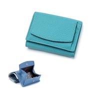 2024 New Genuine Leather RFID Blocking Card Holder Organizer Pocket Mini Wallet, Unisex Anti-Credit Card Fraud Folding Mini Wallet, B