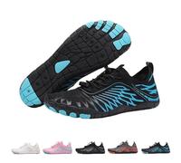 2024 New Hike Footwear Barefoot Womens, Lorax Pro Barefoot Shoes, Waterproof Trail Running Non-Slip Barefoot Shoes (Color : Blue, Size : 4)