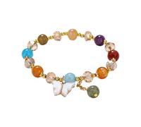 2024 New Imitation Jade Butterfly Glass Bracelet Children's Bead Bracelet Homage Watches (B, A)