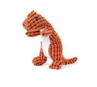 2024 New Indestructible Robust Dino, Durable Interactive Dinosaur Shaped Squeaky Dog Toys for Aggressive Chewers, Soft Unbreakable Plush (Orange)
