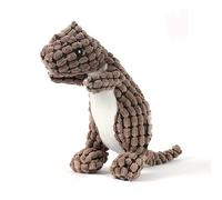 2024 New Indestructible Robust Dino, Durable Interactive Robustdino, Squeaky Dog Toys for Aggressive Chewers, Unbreakable Stuffed Plush Dog Toys (Brown)