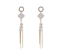 2024 new Korean temperament high-end sense long tassel pearl earrings internet celebrity
