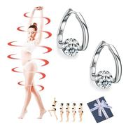 2024 NEW Lymphatic Magnetic Germanium Earrings, Lymphvity Magnetic Therapy Earrings, Magnetic Earrings Women, Magnet Therapy Earrings, Magnetic Germanium Earrings (Silver)