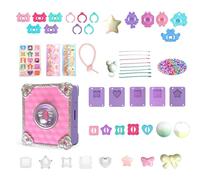 2024 New Magic Jewellery Maker, 73/140/210 DI-Y Magic Book Set, Kids Jewelry Toys for Girls, Magic Book Sticker Machine DI-Y Jewel Rings Kits, Girls Decoration