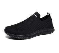 2024 New Men Womens Slip on Trainers Comforble Walking Shoes with Memory Foam Breathable Sport Casual Shoes Lightweight Walk Running Sneakers Sales Black