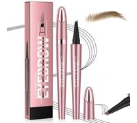 2024 New Microblading Eyebrow Pen, Waterproof Microblading Eyebrow Pencil, 4 Tip Eye Brow Pen, Long-lasting Natural Eyebrow Makeup Fine Stroke Eyebrow Pen Stay on All Day (Light Brown)
