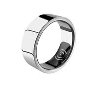 2024 New R6 Smart Ring Heart Rate Blood Pressure Temperature Sleep Calories Health Multilingual Fitness Tracker Ring (Silver,9)