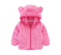 2024 New - Sweatshirt Boys Winter Baby Jackets Coats Warm Girls Kids Hooded Fleece Flannel Girls Coat&jacket Winter Coat for Baby Girl 18 Month (Hot Pink, 2-3 Years)