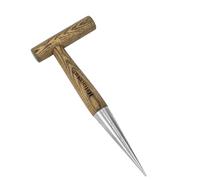 2024 New Upgrade Hand Dibber with 5 inches Measuring Scale, Easy to Grip L-Shaped Wood Handle Dibbler, Stamped Stainless Steel Tip Seed Dibber, 11.3'' Dibber for Sowing Seeds and Planting Seedlings