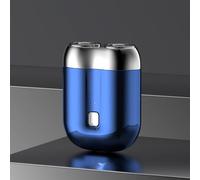 2024 New Upgrade Pocket Shaver USB Mini Shavers for Men, Rechargeable Waterproof Compact Electric Shaver, Mini Portable Electric Razor Double Head Razor (Blue)