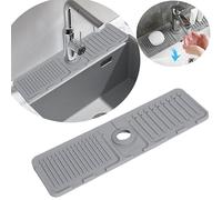 2024 New Upgrade Tap Mat for Kitchen Sink,2 in 1 Absorbent Silicone Mat,Faucet Mat for Kitchen Sink,Kitchen Sink Splash Guard,Kitchen Sink Mat,Silicone Tap Mat for Kitchen Bathroom Counters (1 PC)