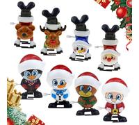 2024 New Wind-Up Toys,Christmas Wind-Up Toys, Santa Claus Penguin Snowman Elk Clockwork Running And Jumping Toys, Little Things For Christmas Stockings And Gift Bag Fillers (E-8PCS)