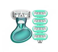 2024 New Women's Short Handle Razor with Five Blades, Can Remove Excess Body Hair From Arms, Legs, Underarms, Private Areas, Etc. Reusable, With Replaceable Razor Heads (H)
