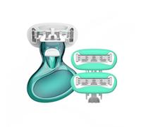 2024 New Women's Short Handle Razor with Five Blades, Can Remove Excess Body Hair From Arms, Legs, Underarms, Private Areas, Etc. Reusable, With Replaceable Razor Heads (G)