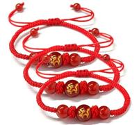 2024 New Year of Dragon Red String Bracelet, Adjustable 12 Zodiac Dragon Tiger Snake Monkey Charm Bracelet Chinese Animal Good Luck Bracelet Feng Shui Red Rope Bracelet Jewelry Gifts for Women Men