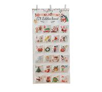 2024, Newest Christmas Advent Hanging Calendar with Pockets, Christmas Countdown Calendar Fill Your Own Christmas Advent for Christmas Wall Door Decoration