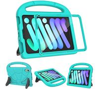 2024 Newest iPad Mini 7(A17 Pro)& iPad Mini 6 (A15) 2021Tablet Case for Kids (7th/6th Generation),Lightweight Shockproof Kid-Proof Cover Built-in Screen Protector with Handle Stand Case-Turquoise