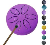 2024 Newest Mini Handpan Drum,Buddha Stones Mini Steel Tongue Drum,6 Note Worry Free Drum, Worry-Free Drum, Handpan Drum (Color : Purple, Size : Arrow style)