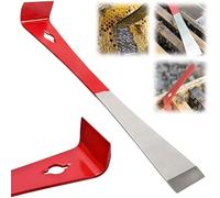 2024 Newest Stainless Steel Pry Bar Scraper Tool, Woodworker's Multi-Purpose Magic Stainless Steel Tools, Ultra Sharp Trim Puller Multipurpose Bar Tools for Woodworker (Red Silver)