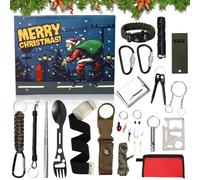 2024 Newest Survival & Mechanics Advent Calendar for Men, Survival Tools Advent Calendar, Tool Advent Calendar 2024, for Adults Teenagers, Survival Equipment (C)