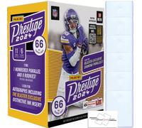 2024 Panini Prestige Football NFL Blaster Box with 66 Trading Cards & 6 Toploaders & STREETCARDS Magnet!
