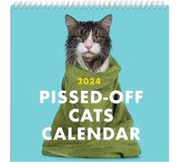 2024 Pissed-Off Cats Calendar, Funny Cat Wall Calendar, Cute Monthly Calendars, Creative Calendar Cat Hanging Calendar for Cat Lovers New Years Christmas Gifts